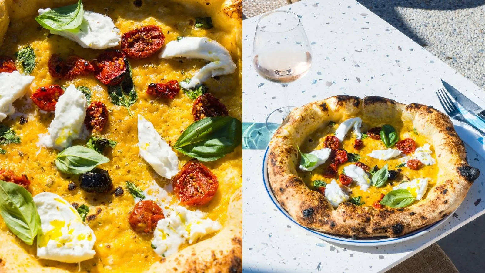 Pizza garnie sortie du four, photographie culinaire pour Pral Pizza